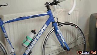 mature british milf in stockings takes a massive cock for cum.