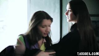 Gizelle Blanco Spies On Maya Woulfe And Hazel Moore In Lesbian Action