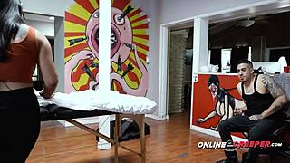 online date with creep becomes soft bdsm bondage sex on first tinder date with big tits blowjob