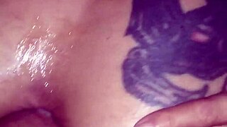 Athletic couple with tattoos enjoy passionate sex