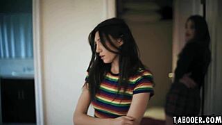 Gizelle Blanco Spies On Maya Woulfe And Hazel Moore In Lesbian Action