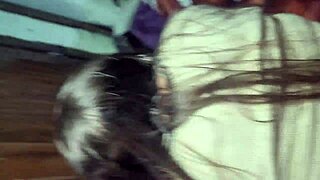 Slipping it in raw, leaving my punk babe with cum inside her dorm bedroom.