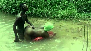 Bang king on first experienced encounter with hunter's wife at african trade stream