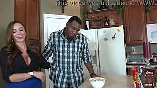 Lovely maid Nadia White pussy fucked by Ariella Ferrera and Rome Major