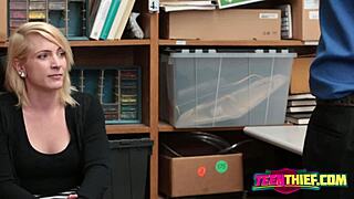 horny blonde teen talked into banging stranger in wild missionary group session