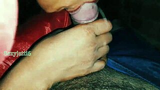 indian bride on ranch surprises with handjob and sucking cock