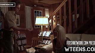 shaved blonde teen pussy banged hard from behind