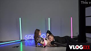 Eden Ivy's shaved pussy gets pounded in doggystyle and cowgirl positions