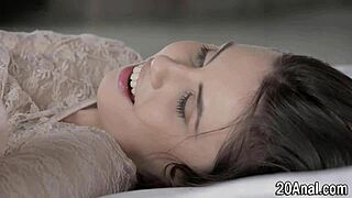 lingerie hottie getting analized with monster cock, then masturbates to cumshot 😍