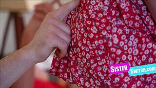 feeling the thrill of blindfolded stepsis swap with celestina and lexi