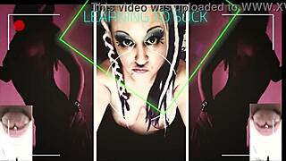 Horny stepsister teaches you to suck cock for her