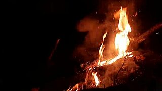 Neighbor catches lesbians in forest, joins with dirty talk and masturbation