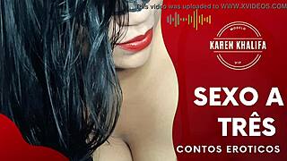 Brazilian babes engage in steamy threesome on camera