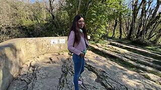 a walk in the forest ended with fuckin a sexy guide girl