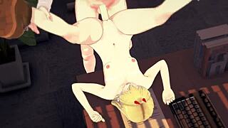 Futa Makima Boldly Penetrates Moaning Power With Big Cock In 3D Hentai Cumshot