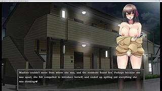 anime girl masturbates outdoors at night 😏