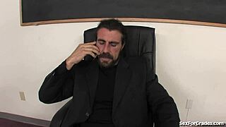 Pigtailed Teen Slut Sucks And Fucks Her Teacher's Big Cock!