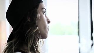 Uma jolie gets her shaved pussy licked in cowgirl position by horny step sister