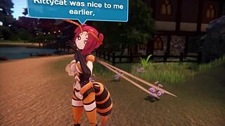 Monster Girl Island Monthly Hentai Game Ep 14 Hornet Monster Girl Trapped by Lesbian Purple Slime Girl