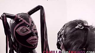 feeling the passion as fetish shemale in latex fucks with big cock