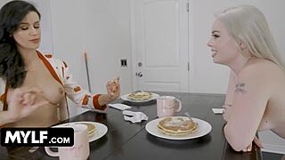 My stepaunt penny barber chats with me at the family reunion.