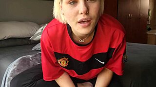 hot bob blonde uses fingers and vibrator for joi 😍