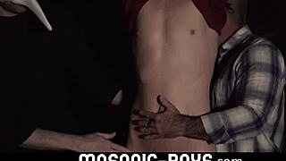 the hot teen boy gets his tight ass fingered and jerked off