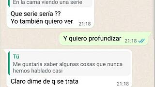 latina girlfriend shares past experiences on phone chat