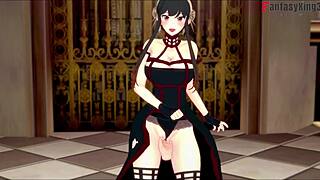 i can't believe yor forger's big tits and ass in this pov blowjob, sxf free