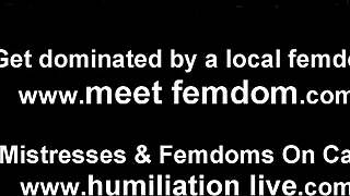 Does that little thing barely count as a cock in femdom humiliation?