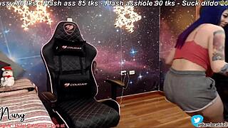 Merry Xmas with Nury and Juana! Watch their cute, shaved bodies squirt in wild fisting action, Part 1!