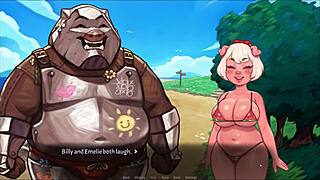 pig princess futanari strips at beach and masturbates publicly