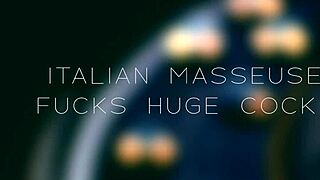 I'm Gettin A Massage From Italian Moona Snake With Blowjob And Creampie On Huge Dick.