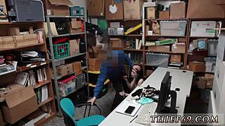 Emo teen in leather uniform plays with dildo solo 😏