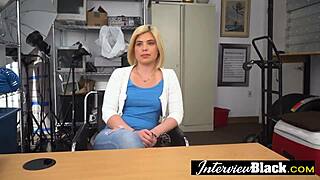 Job Interview Turns Into Rough Interracial Sex on Sofa