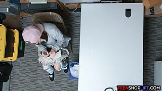 Security guard catches tiny teen 18+ stealing, what happens next?