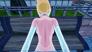 Cinderella's Big Tits Bounce During POV Sex in Park Before Midnight