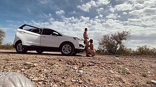 pulled over & had sex in the desert with blonde 😏