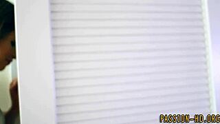 Feeling intense pleasure as this petite teen gets fingered passionately.