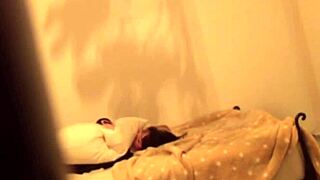 hot asian caught rubbing on hidden spycam