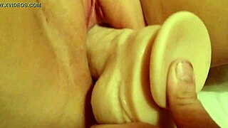 real amateur milf takes large dildo mom