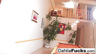 dahlia can’t stop watching christy strip on set 😍