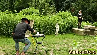 Sluts Golden Showered In Wild Outdoor Group Action