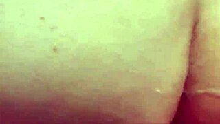 Milf in stockings gets cum blown over her ass