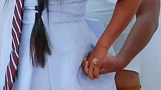 Asian teen couple fucks pussy to orgasm.