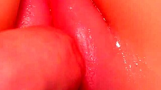 Stroke the pretty pussy of this real doll close up