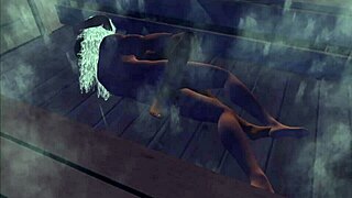 In this cartoon, characters are at the sauna enjoying a relaxing time