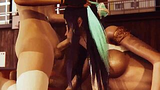 pokemon triple futa with nessa hilda bea 😈