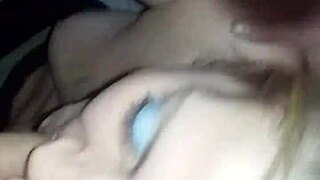 Heatherames fills her mouth with hot cum after intense sucking action.