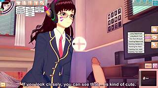 D.Va gets fucked hard in the room!